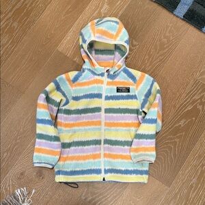 L.L. Bean Multicolor Striped Zip-up Fleece